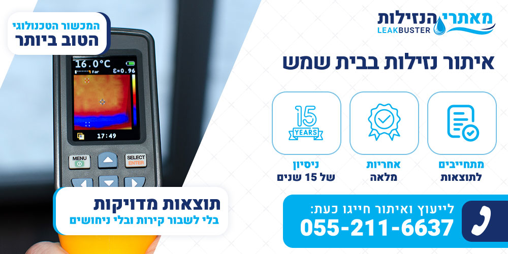 איתור נזילות בבית שמש