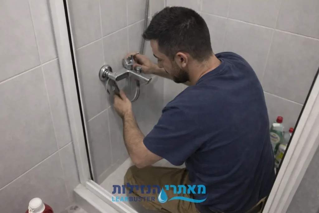 איתור נזילה במקלחון באזור הצפון