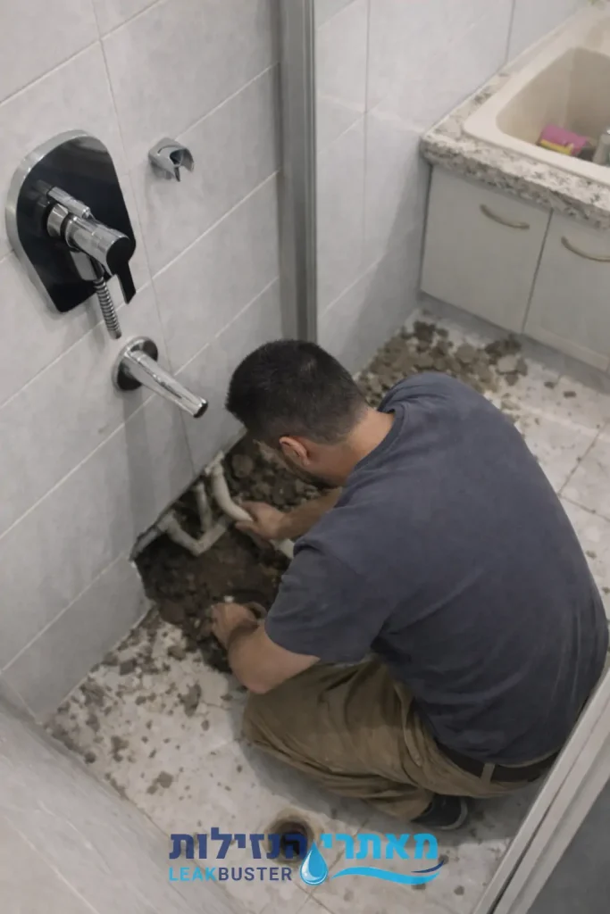 איתור נזילה במקלחון